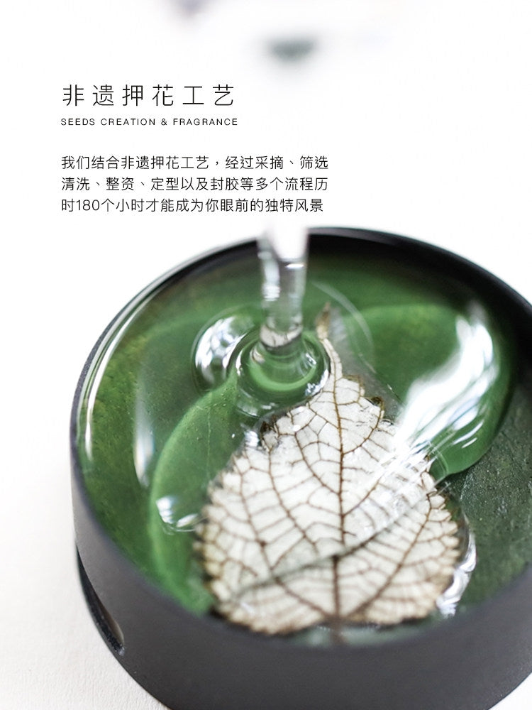 Handcrafted Ramie Leaf Aromatherapy Diffuser | Car & Home | Natural Botanical Specimen